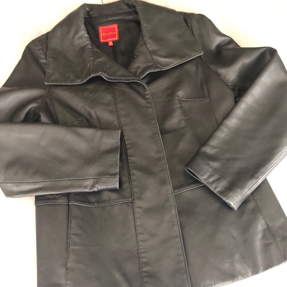 VINTAGE✨COLE HAAN CITY COLLECTION FINE LEATHER JACKET ✨ Size M - Picture 3 of 8